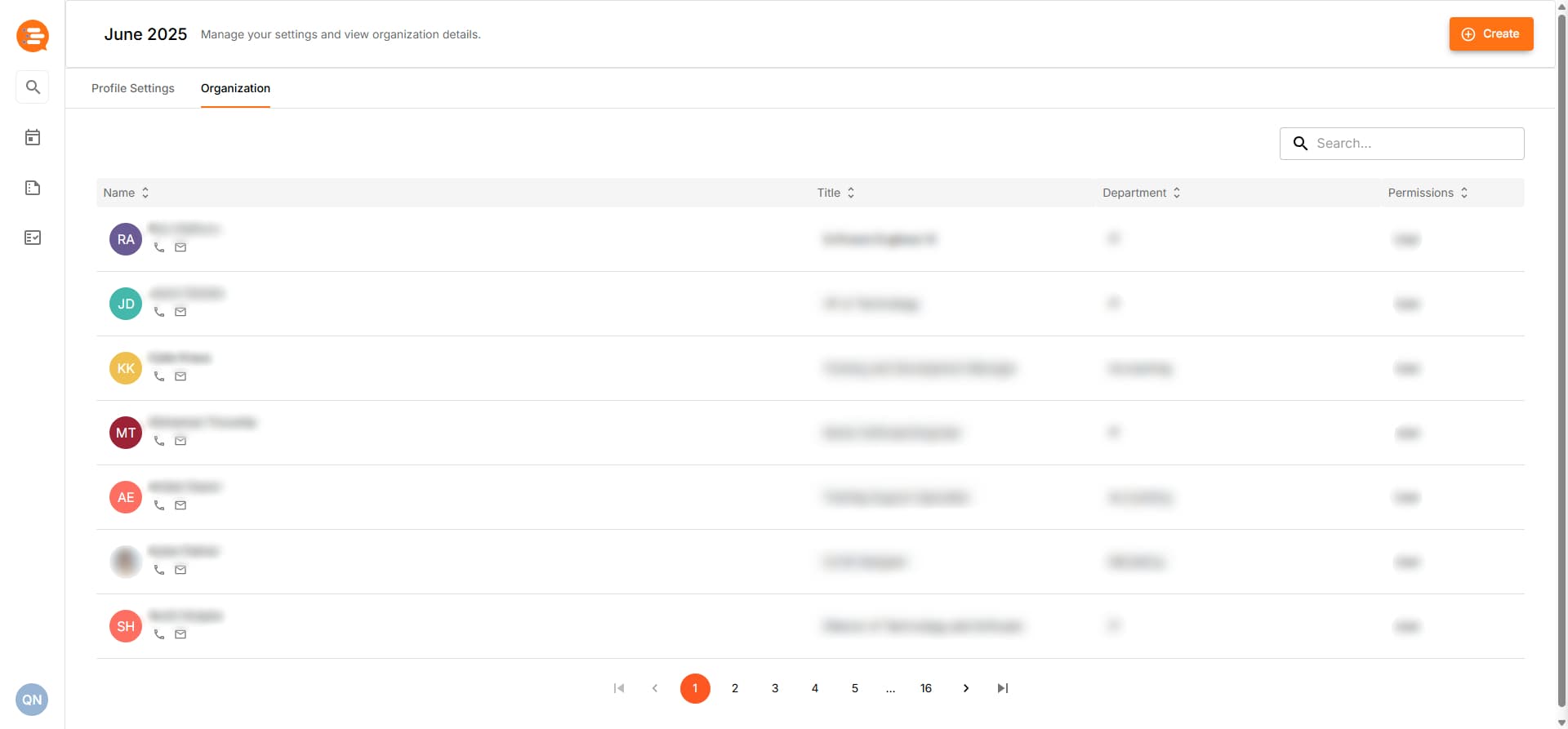 Infange project interface screen 5